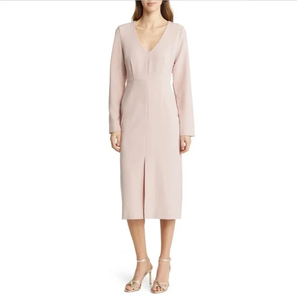 black long sleeve zipper dress [REVENGE] ZIP UP Midi Long Sleeve Hoodie Dress in Black